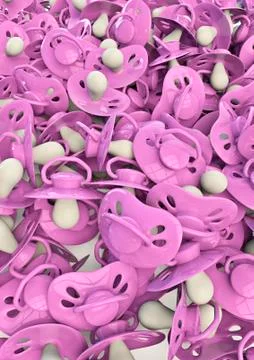 Pacifier girls background Illustrazione stock