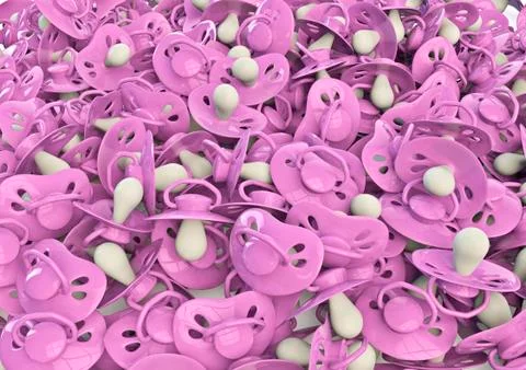 Pacifier girls background 스톡 일러스트