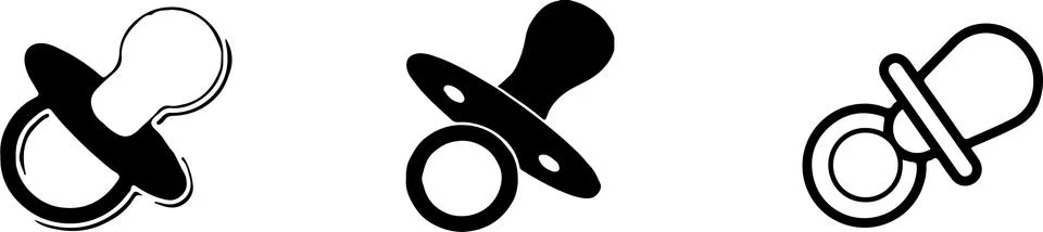 Pacifier icon isolated on background Stock Illustration