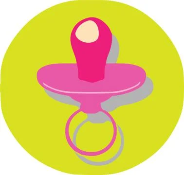 Pacifier icon isolated on background Stock Illustration