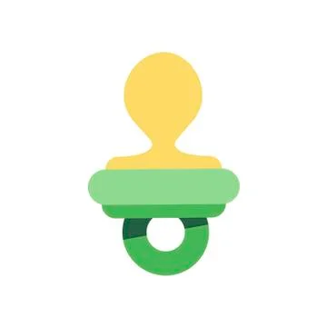 Pacifier icon isolated on white background. Trendy flat style for graphic design Stock Illustration