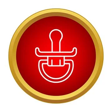 Pacifier icon in red circle button concept Stock Illustration