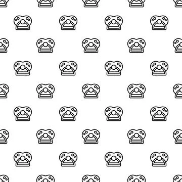 Pacifier icon repeating seamless pattern for baby design Stock Illustration