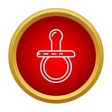 Pacifier icon representing baby care and comfort Stock Illustration