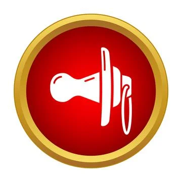 Pacifier icon representing childhood and baby care Stock Illustration
