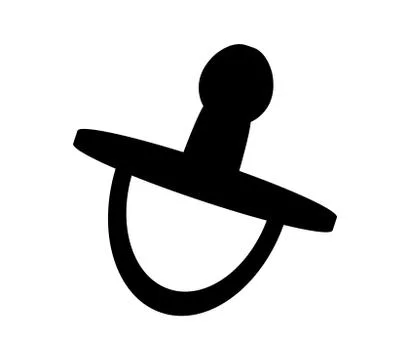 Pacifier icon on white background Stock Illustration