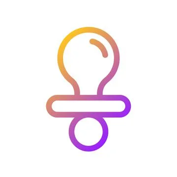 Pacifier pixel perfect gradient linear ui icon Ilustração Stock