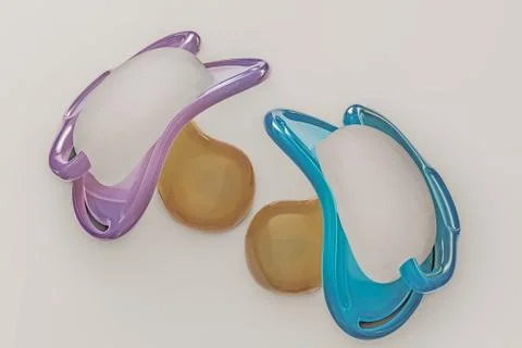 Pacifiers isolated on white background Stock Illustration