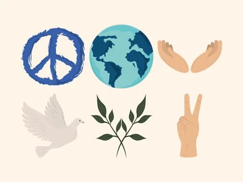 Pacifism and peace Stock Illustration