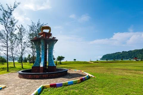 Pacitan beach in Java, Indonesia. Stockfoto's