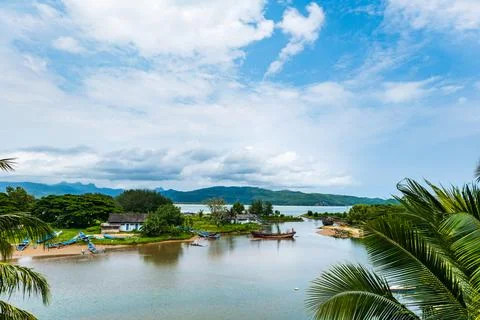 Pacitan sea view in Java, Indonesia. 库存照片