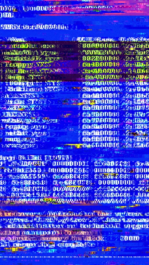 Pack of 10 4K Vertical Blue Screen Glitch Transitions Stock Footage 303098626