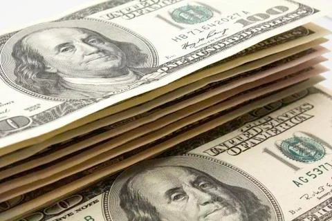 Pack on 100 dollars 10 Stock Photos