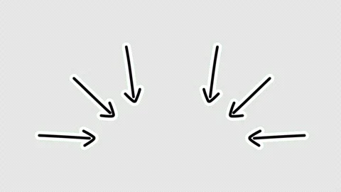 Pack of 16 animated arrow stickers pointing in different directions. 스톡 동영상 315075474