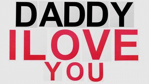 Pack Of 2 DADDY I LOVE YOU Titles On Alpha Stock Footage 302553772