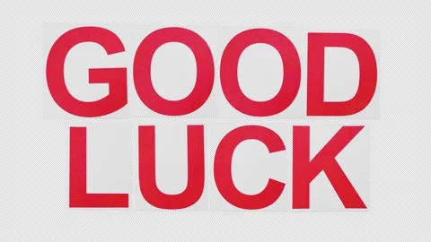 Pack Of 2 GOOD LUCK Titles On Alpha Stock Footage 302882064