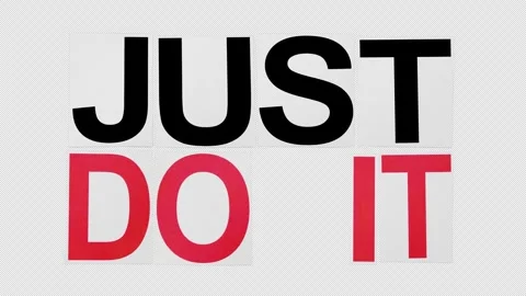 Pack Of 2 JUST DO IT Stop Motion Paper On Alpha 스톡 동영상 303577023