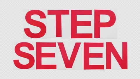 Pack Of 2 STEP SEVEN Stop Motion Paper Titles On Alpha Stock Footage 303973785