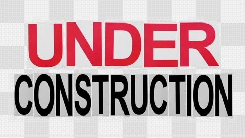 Pack Of 2 Under Construction Stop Motion Paper Titles On Alpha Video stock 303488123