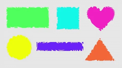 Pack of 6 different shapes of text boxes Video stock 313905616