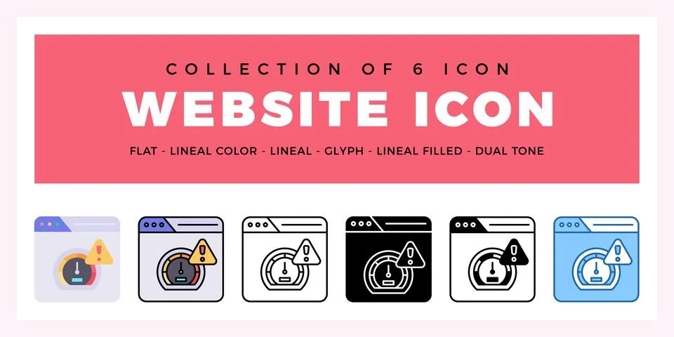 Pack of 6 Vector Website icon Stock-Illustration