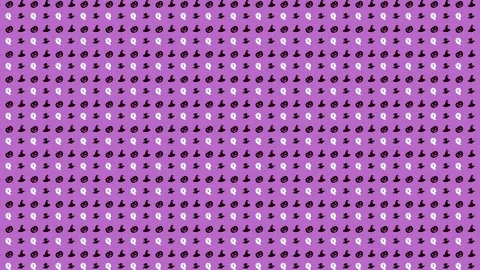 Pack of 8 Halloween Pattern Combo of Pumpkin, Ghost, Witch Hat and Bat in Stock Footage 118078213