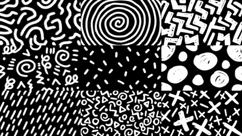Pack of 9 animated grunge brush strokes monochromatic backgrounds. Stock Footage 309883847