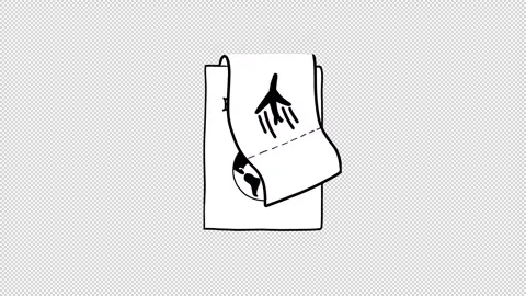 Pack Of 9 Hand-Drawn Sketch Travel Elements On Alpha Stock Footage 329580664