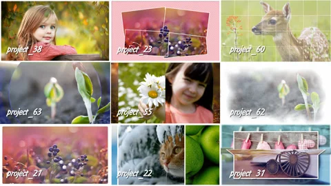 PACK - 9 simple AE projects for beginner users Modèle After Effects