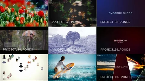 Pack. 9 stylish slideshows in one file !!! (Collection № 12) Stockmateriaal After Effects