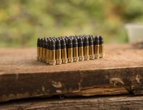 Pack of ammunition shells Stock Photos