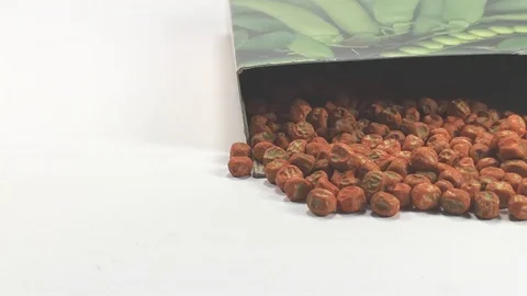 Pack and pea seeds ready for sowing Stock Footage 105092722