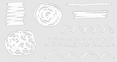 Pack of Animated Hand Drawn Lines and Scribbles Elements, Highlighter, Doodle 스톡 동영상 269129471