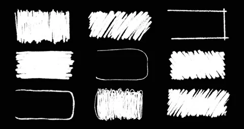 Pack of Animated Hand Drawn Scribbles Elements. Stock Footage 236172303