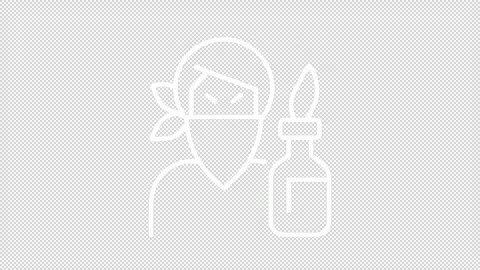 Pack of animated icons representing negative heroes Stock Footage 276464686