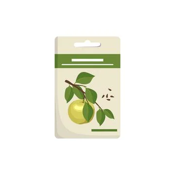 Pack of apple seeds for planting tree in garden and harvesting Illustrazione stock