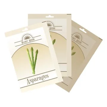 Pack of asparagus seeds icon Stock Illustration