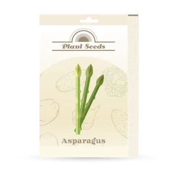 Pack of asparagus seeds icon Stock Illustration