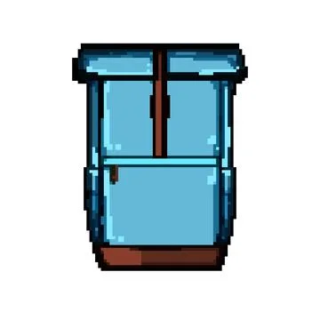 Pack backpack pixel art vector illustration Stock Illustration