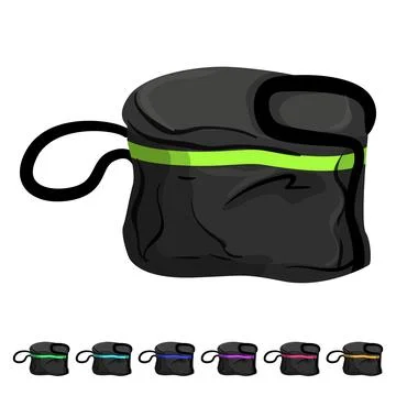 Pack bag camp cartoon vector graphic Illustrazione stock