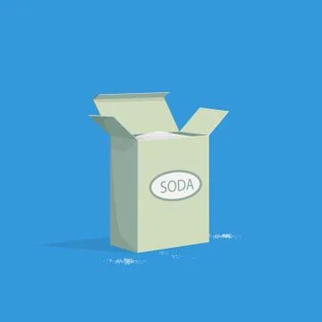 Pack of baking soda isometric. White alkaline powder for use cooking high Stock Illustration