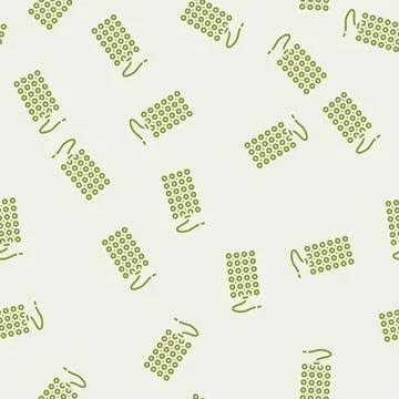 Pack battery glyph seamless pattern Stock Illustration