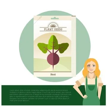 Pack of Beet seeds icons Stock Illustration