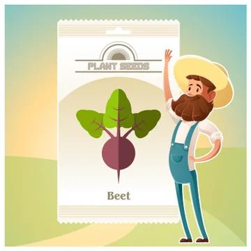 Pack of Beet seeds icons Stock Illustration