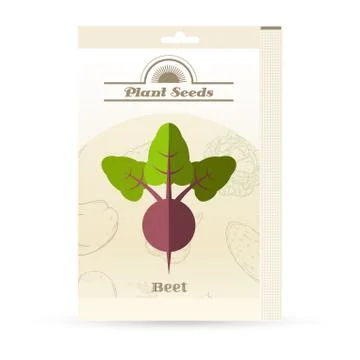 Pack of Beet seeds icons Stock Illustration