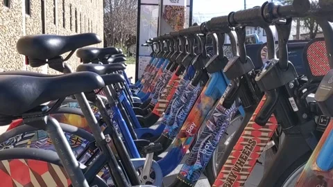 A Pack of Bicycles Video stock 149902795