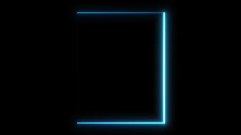 Pack of blue frames, glowing laser light follow the path, cycled loop Stock Footage 313703785