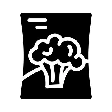 Pack of broccoli glyph icon vector illustration Stock Illustration