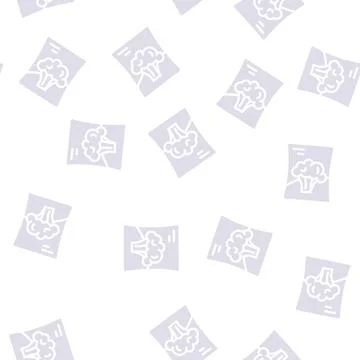 Pack of broccoli glyph vector seamless pattern Stock Illustration