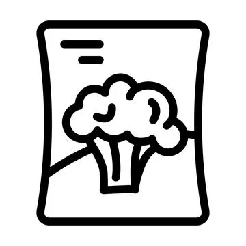 Pack of broccoli line icon vector illustration Stock Illustration
